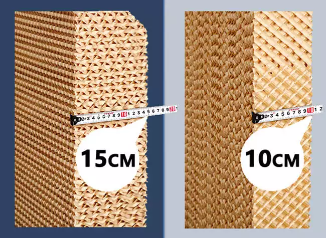 蒸発冷却用の厚みのあるウォーターカーテン